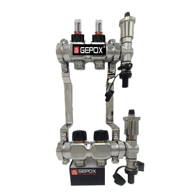 Rozdzielacz 2 nierdzewny do podłogówki GEPOX PL GEP-PRO-2N Rozdzielacz 2 nierdzewny do podłogówki GEPOX PL GEP-PRO-2N